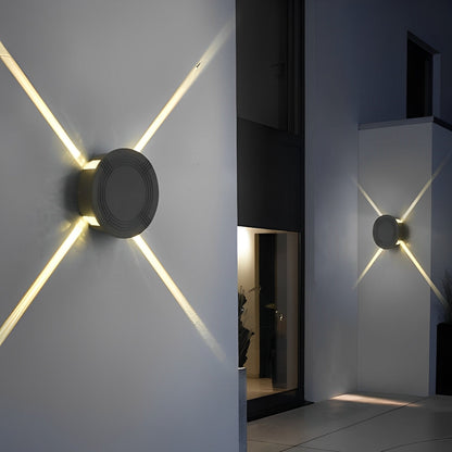 Round Square LED Cross Star Lights Waterproof Modern Wall Lamp Sconce