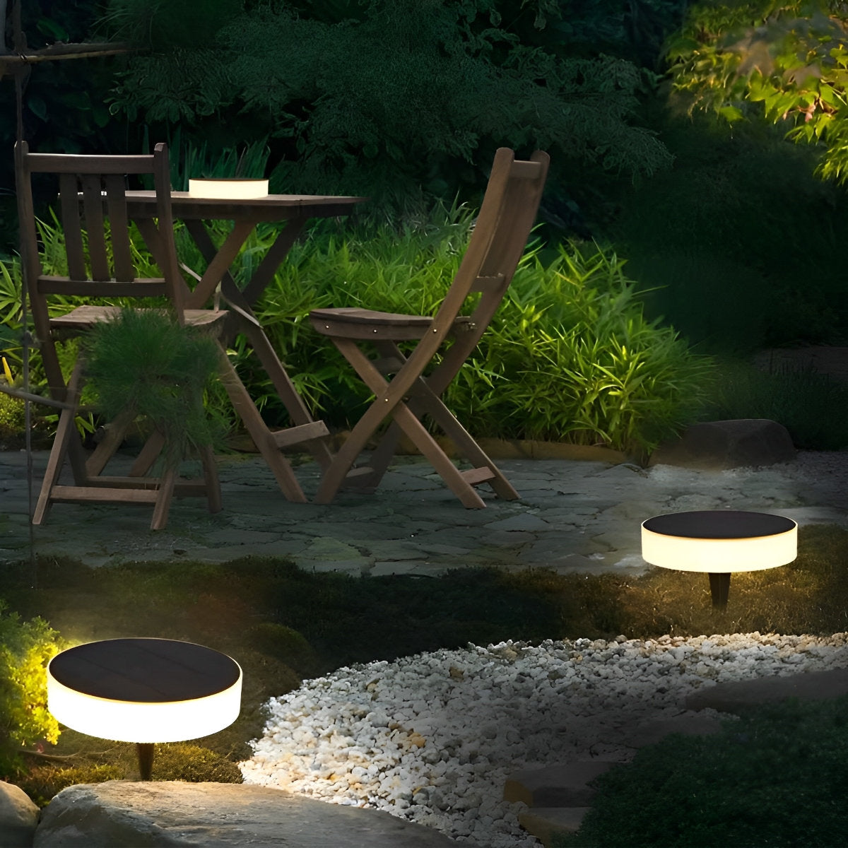 Round Square LED Waterproof Outdoor Solar Decking  Lawn Lights Wall Lights