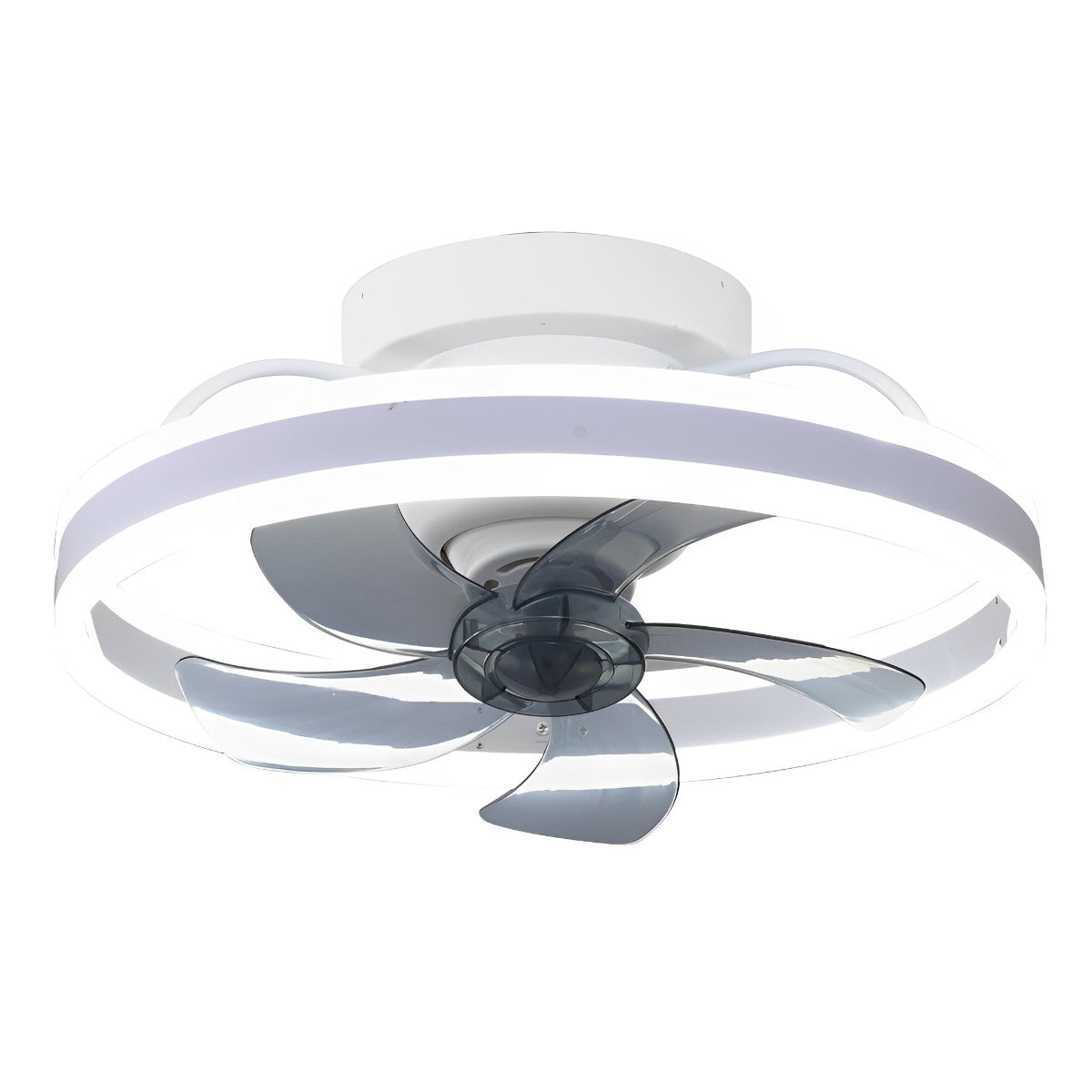 Round Stepless Dimming LED 360 Rotating Modern Ceiling Fan Light