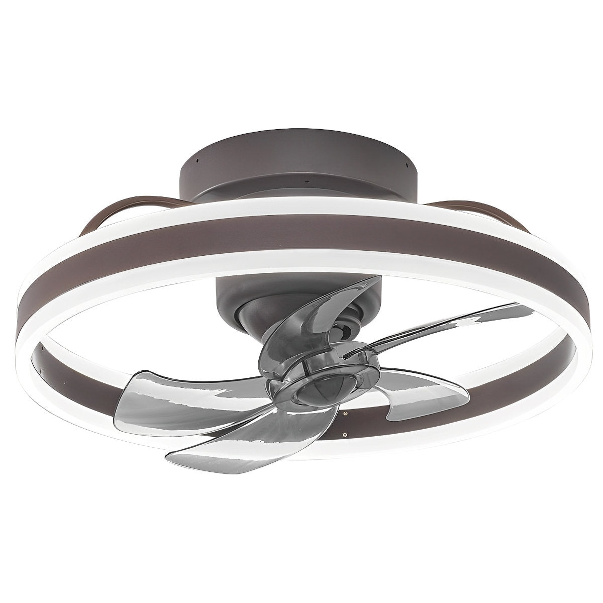 Round Stepless Dimming LED 360 Rotating Modern Ceiling Fan Light