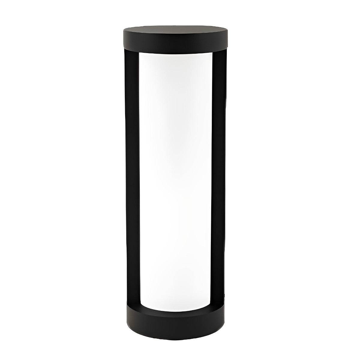 Round Waterproof LED Solar Black Modern Outdoor Pathway Lights