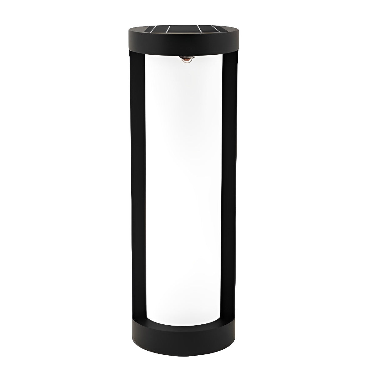 Round Waterproof LED Solar Black Modern Outdoor Pathway Lights