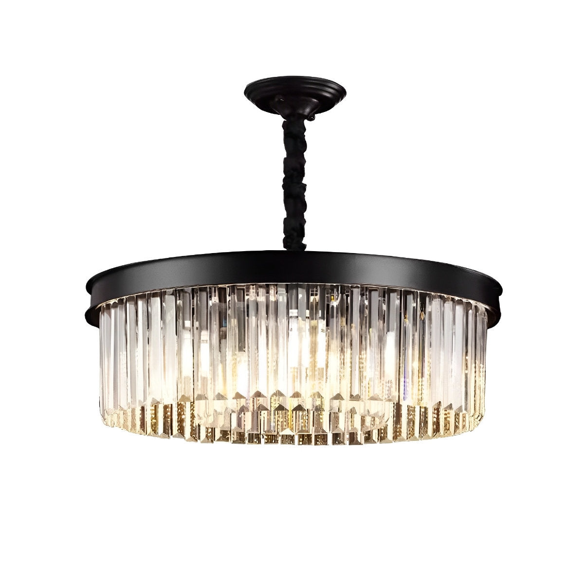 Rustic Modern Crystal Chandeliers Round Ceiling Lights