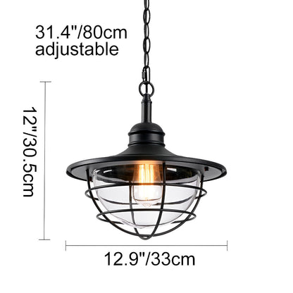 Rustic Modern Super Bright Black Pendant Lights Outdoor Lantern