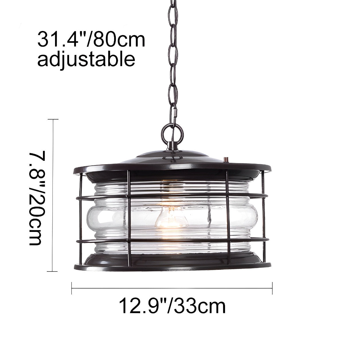 Rustic Modern Super Bright Black Pendant Lights Outdoor Lantern