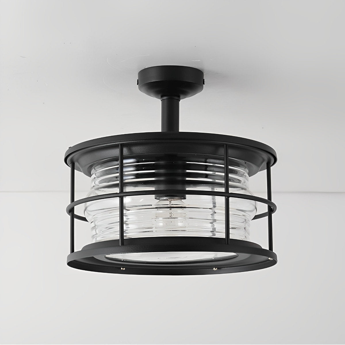 Rustic Modern Super Bright Black Round Outdoor Ceiling Lights