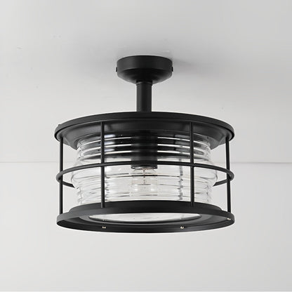 Rustic Modern Super Bright Black Round Outdoor Ceiling Lights