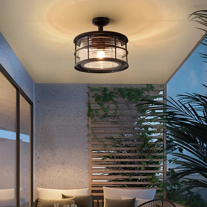 Rustic Modern Super Bright Black Round Outdoor Ceiling Lights