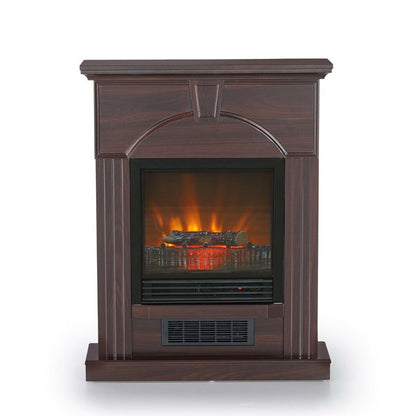 Standing Indoor Electric 3D Flame Log Fire Place Mantel 28"