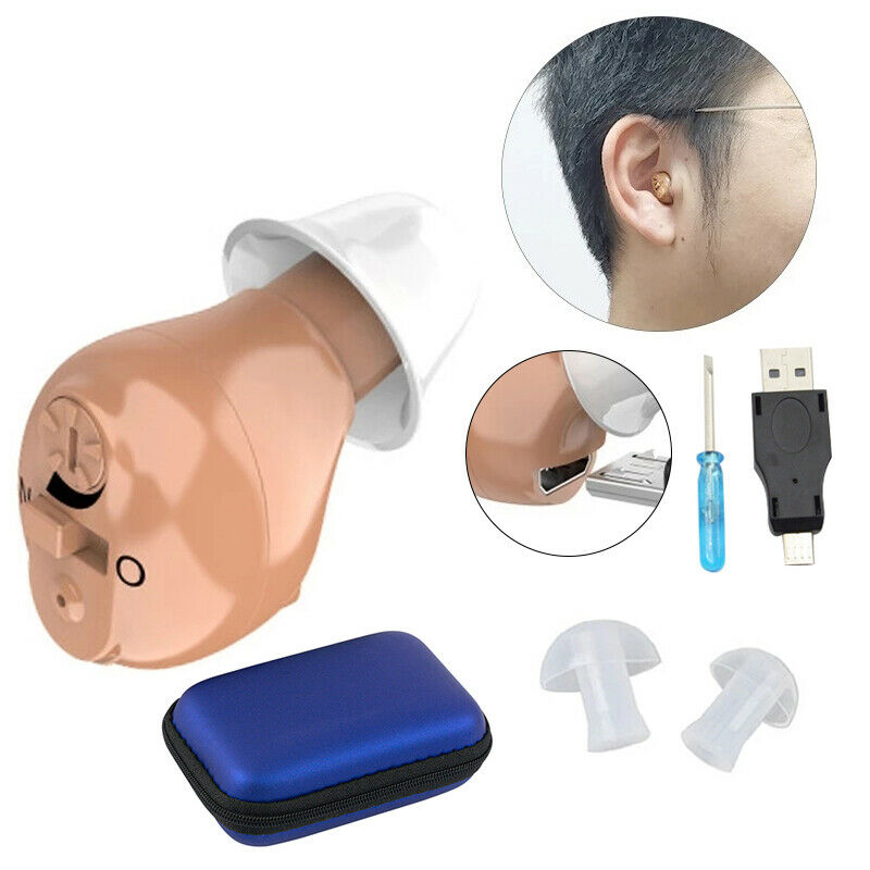 Rechargeable In Ear Hearing Aid Ear Resound Amplifier CIC Adjustable Invisible
