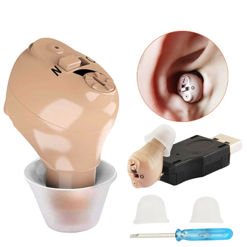 Rechargeable In Ear Hearing Aid Ear Resound Amplifier CIC Adjustable Invisible
