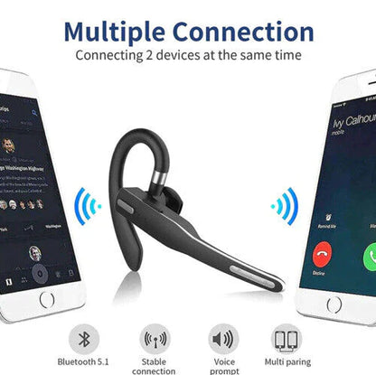 Trucker Dual Mic Wireless Bluetooth 5.1 Noise Cancelling Headset/Earpiece