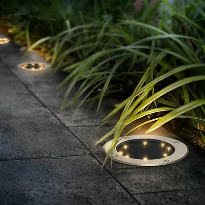 Solar Led Circular Shape Luminous Waterproof Embedded Ground Lights