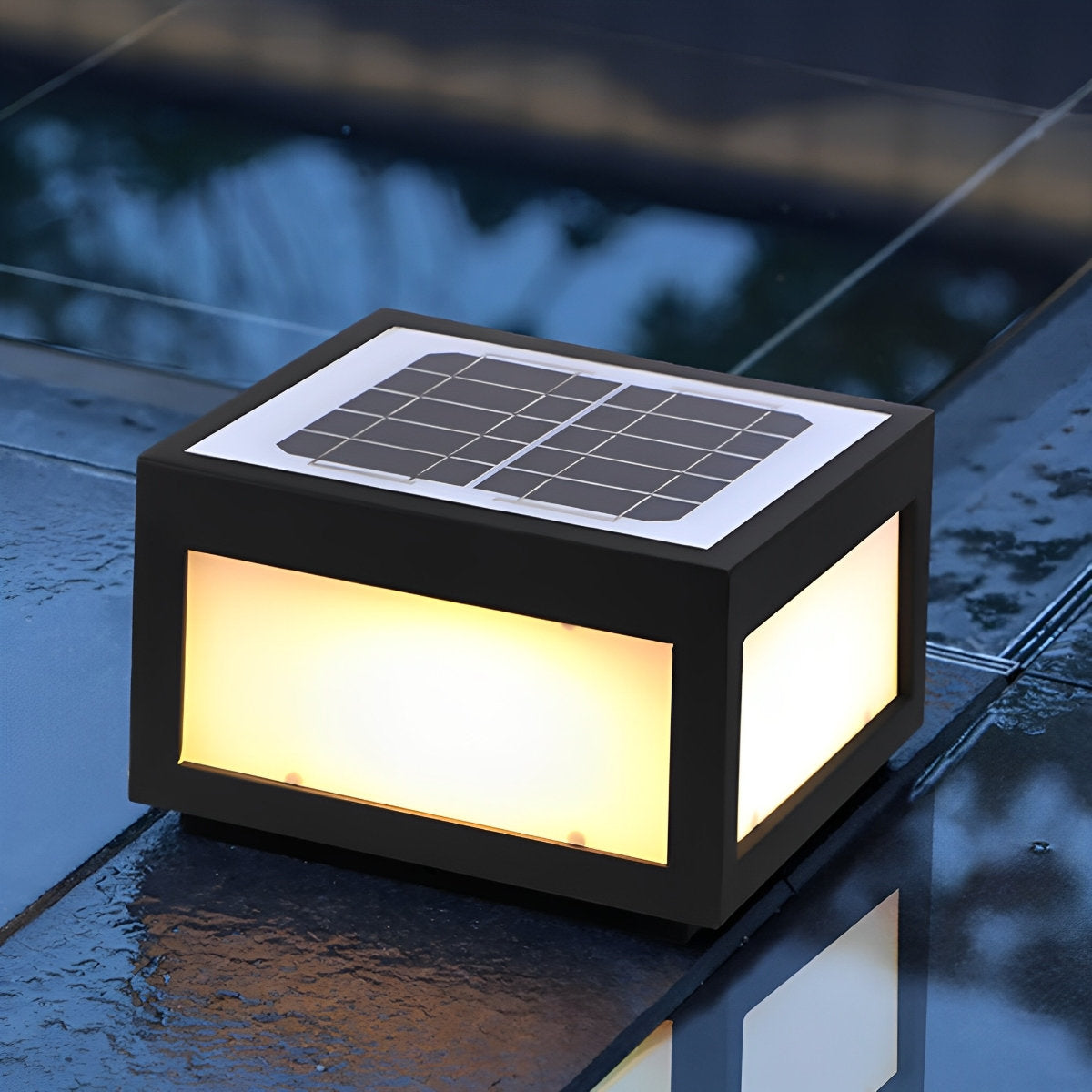 Solar Waterproof Post Cap Aluminum Column Pedestal Light