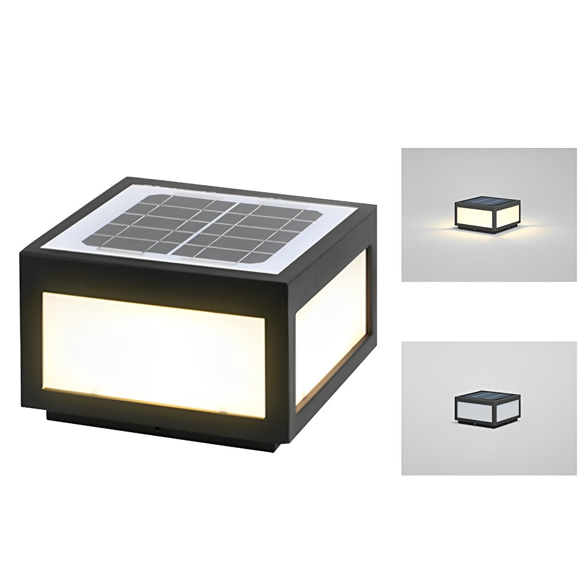 Solar Waterproof Post Cap Aluminum Column Pedestal Light