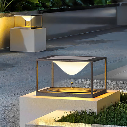 Solar Waterproof Square Dripping LED Outdoor Post Lights