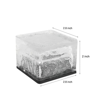 Square Creative Ice Brick LED Waterproof Smart Solar Outdoor Lights