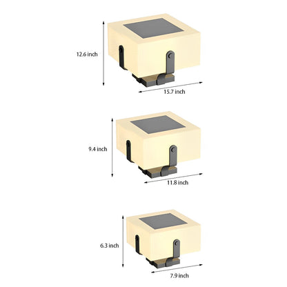 Square IP65 Waterproof LED Creative Modern Solar Fence Post Lights