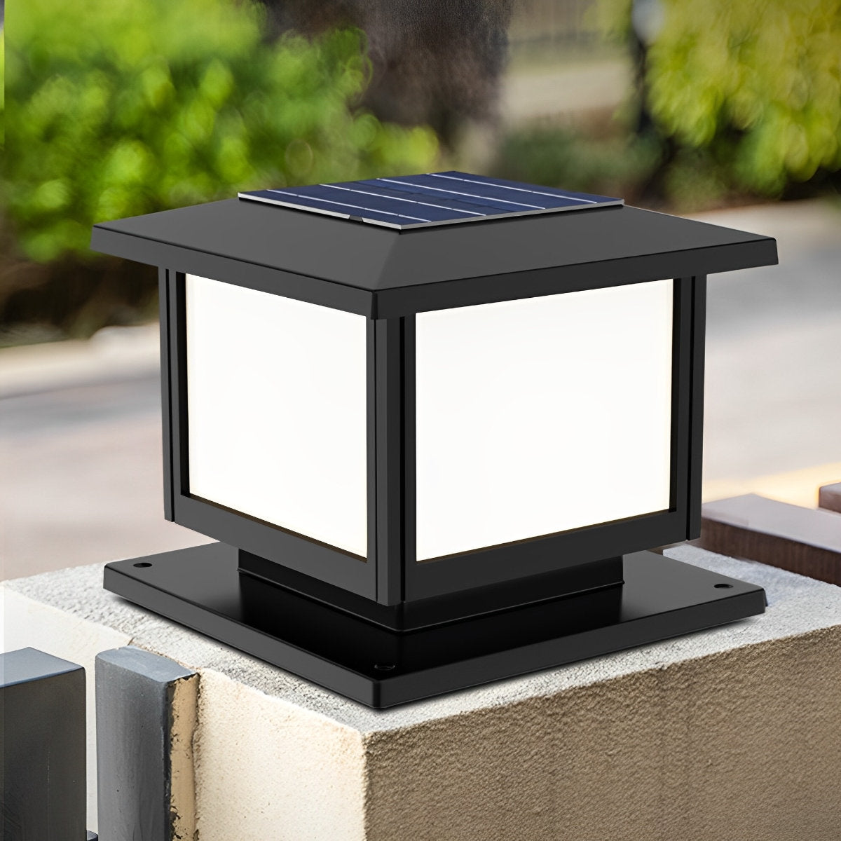 Square LED Waterproof Solar Fence Post Cap Lights Column Lamp