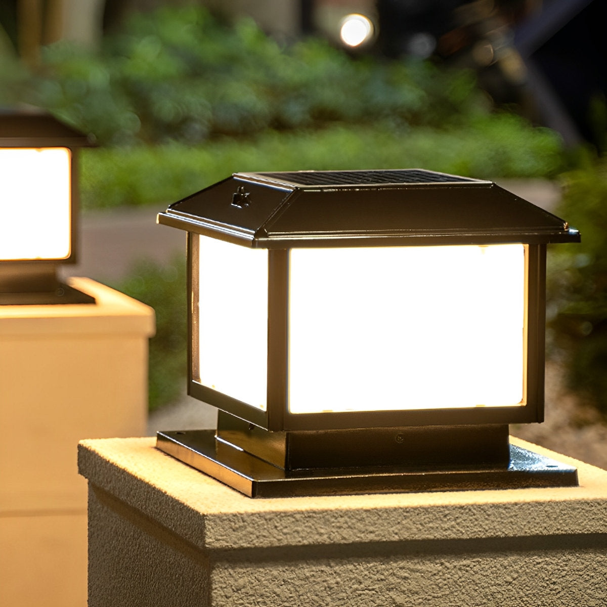 Square LED Waterproof Solar Fence Post Cap Lights Column Lamp