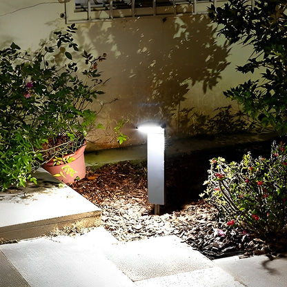 Smart Switch Minimalist Waterproof Stainless Steel Black Solar Pathway Lights