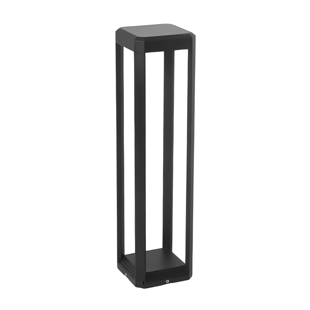 Square Minimalist Waterproof Stainless Steel Black Solar Pathway Lights