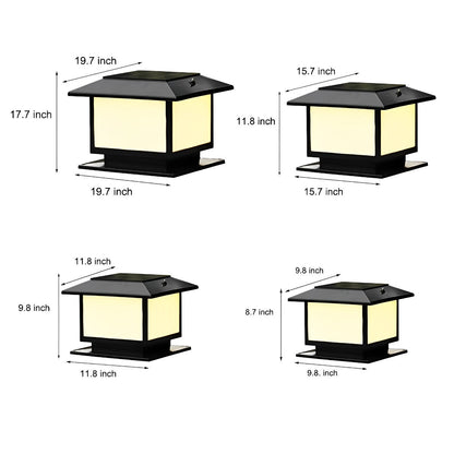 Square LED Waterproof Solar Fence Post Cap Lights Column Lamp