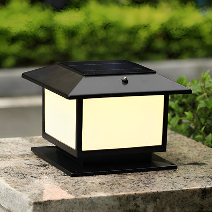 Square LED Waterproof Solar Fence Post Cap Lights Column Lamp