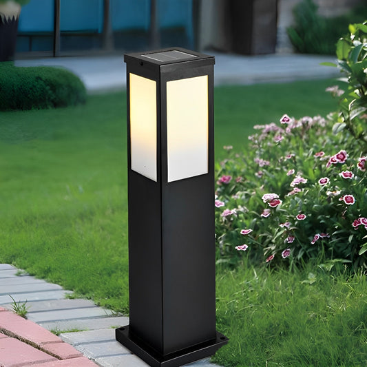 Square Waterproof LED Modern Solar Outdoor Path Lights Post Lights Walkway Lamps