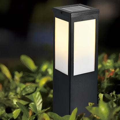 Square Waterproof LED Modern Solar Outdoor Path Lights Post Lights Walkway Lamps