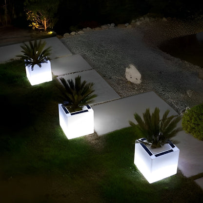 Square Waterproof Multipurpose Garden Lights Solar Flower Pot Lights