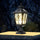 Victorian Style Fence Post Lights Pattern LED Garden Lamp Column Light Pillar Lamp