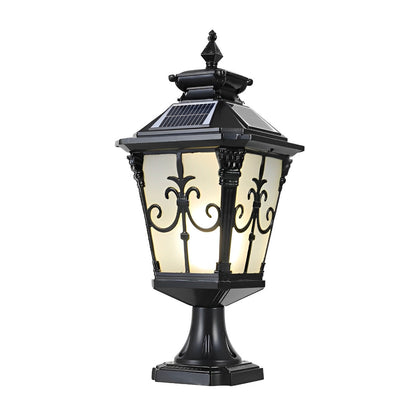 Victorian Style Fence Post Lights Pattern LED Garden Lamp Column Light Pillar Lamp