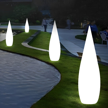 Water Drop LED Waterproof Rechargeable Solar Modern Standing Lawn Lights