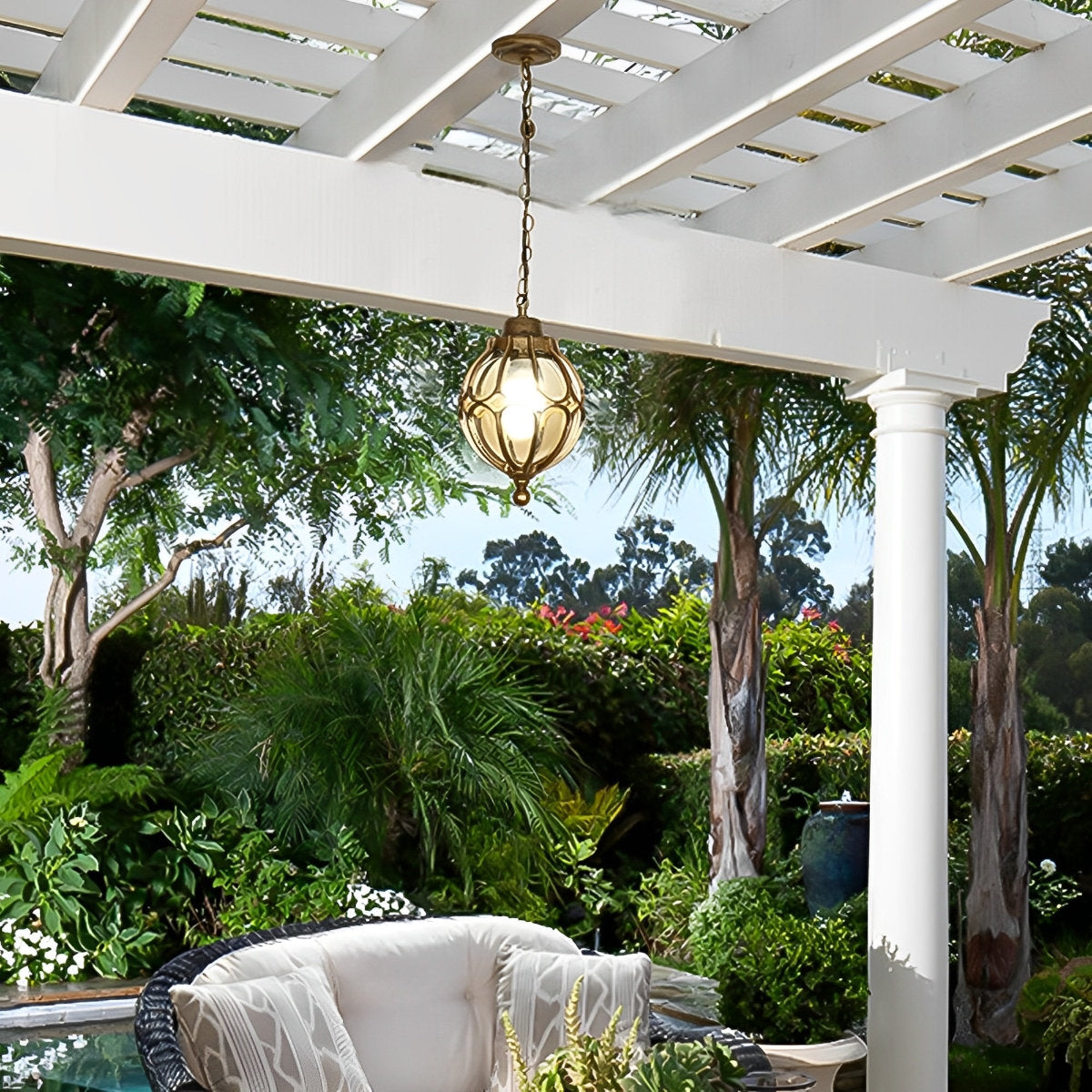 Waterproof Aluminum Ball Outdoor Chandelier Light Hanging Pendan Light