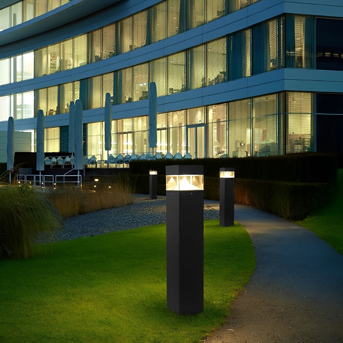 Waterproof Aluminum Metal Post Bollard Light Pillar Lantern Pathway