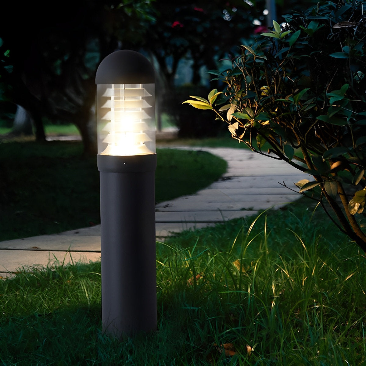 Waterproof Fence Patio Courtyard Park Yard  Aluminum Pillar Post Column Lamp