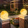 Waterproof LED Round Ball Moon Modern Solar Post Caps Lights