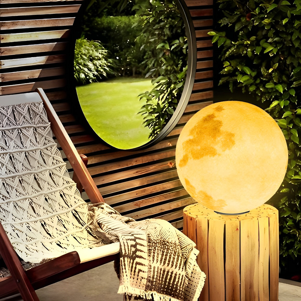 Waterproof LED Round Ball Moon Modern Solar Post Caps Lights