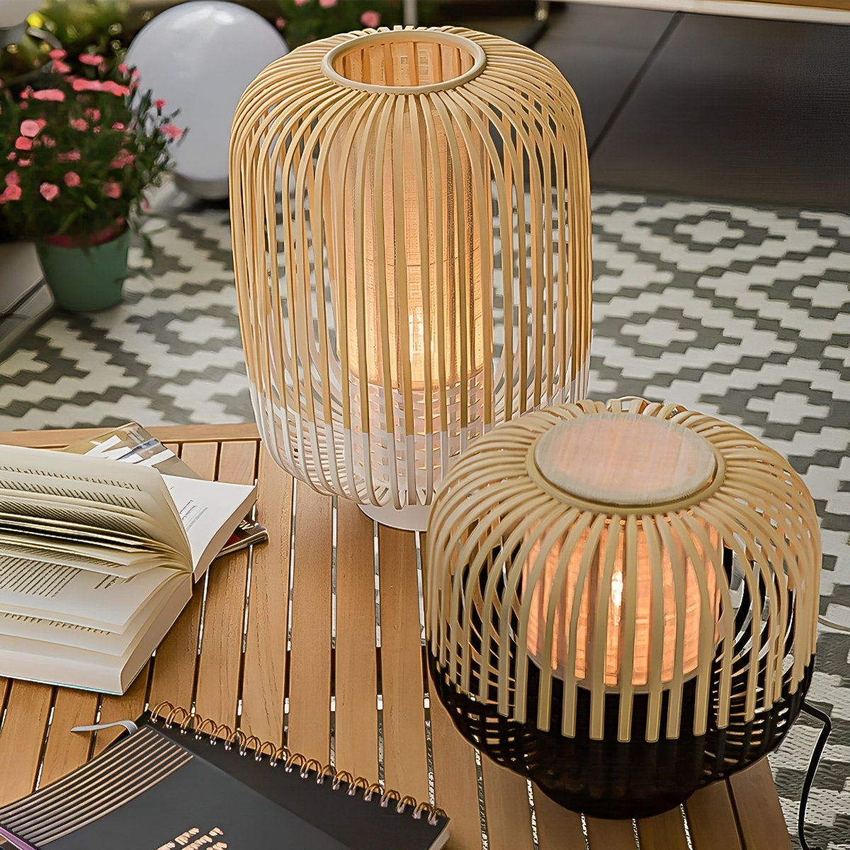 Waterproof Outdoor Bamboo Light Hanging Lanterns