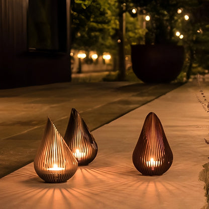 Waterproof Outdoor Steel Tulip Tea-Light Candleholders