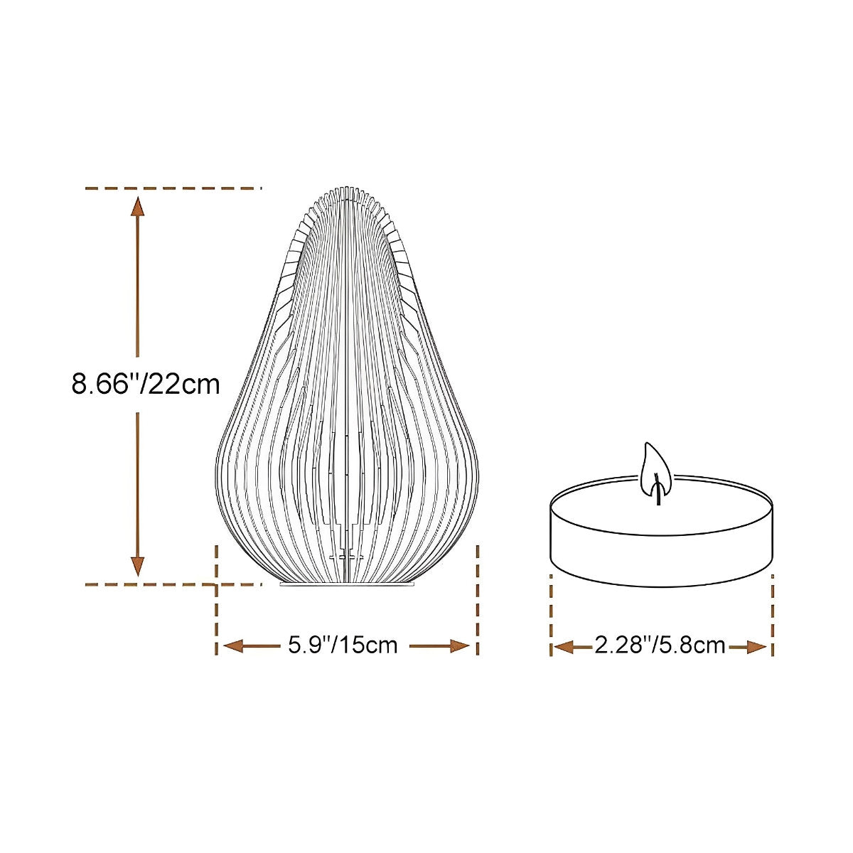 Waterproof Outdoor Steel Tulip Tea-Light Candleholders