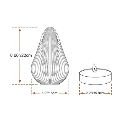 Waterproof Outdoor Steel Tulip Tea-Light Candleholders