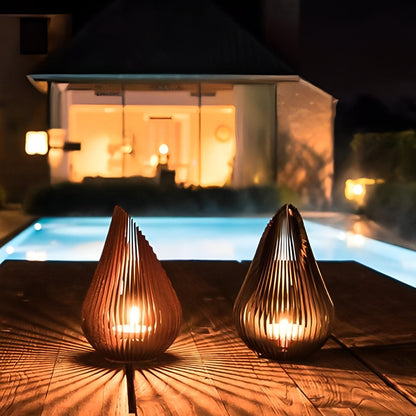 Waterproof Outdoor Steel Tulip Tea-Light Candleholders