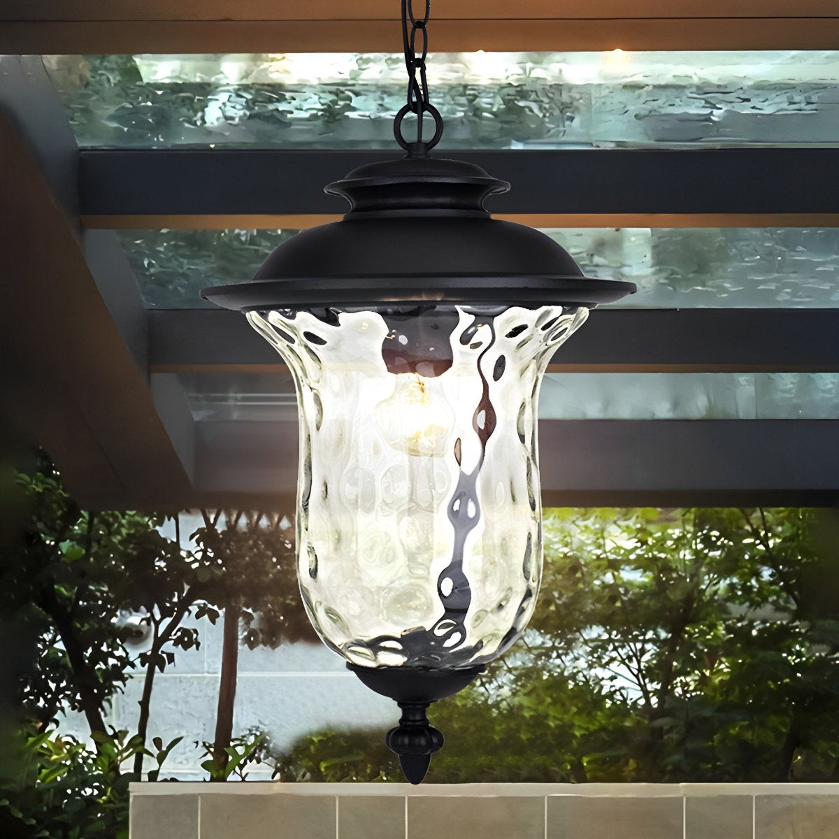 Waterproof Rustic Outdoor Hanging Lantern Pendant Lights