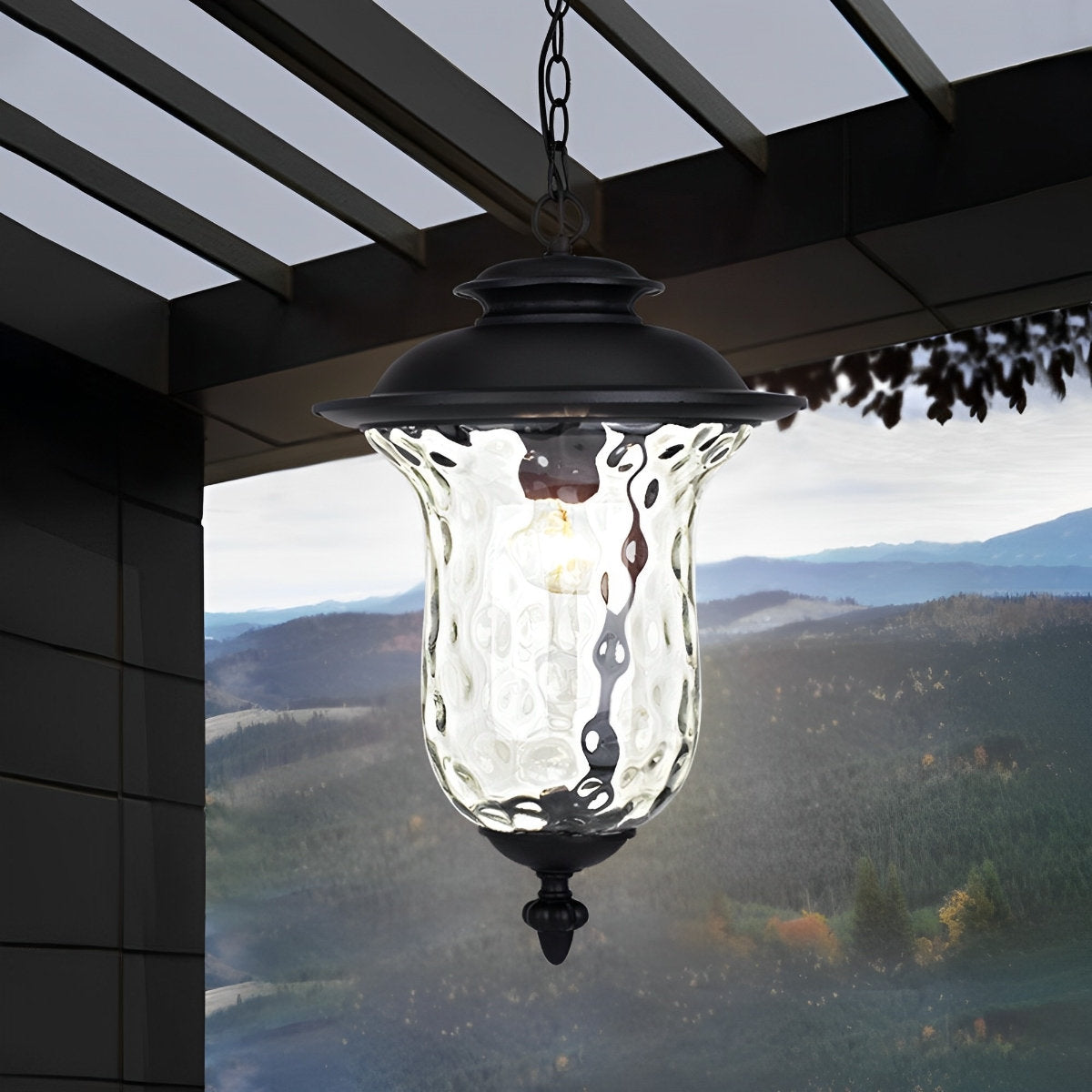 Waterproof Rustic Outdoor Hanging Lantern Pendant Lights