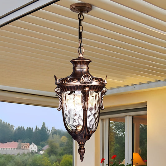 Waterproof Rustic Outdoor Pendant Lights Hanging Lantern