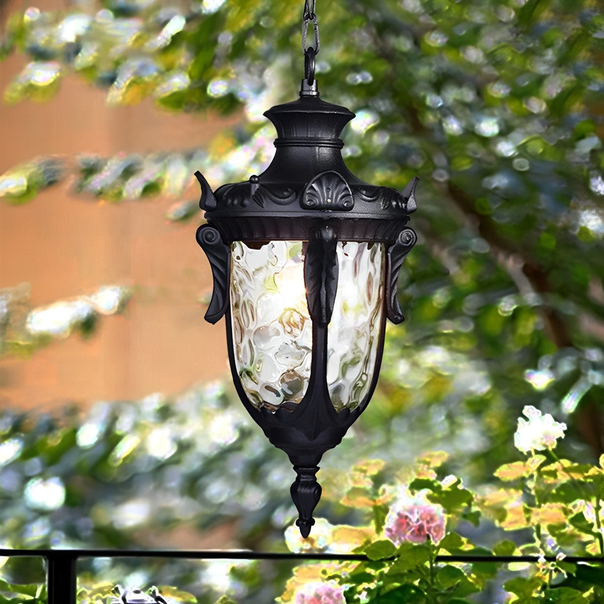 Waterproof Rustic Outdoor Pendant Lights Hanging Lantern