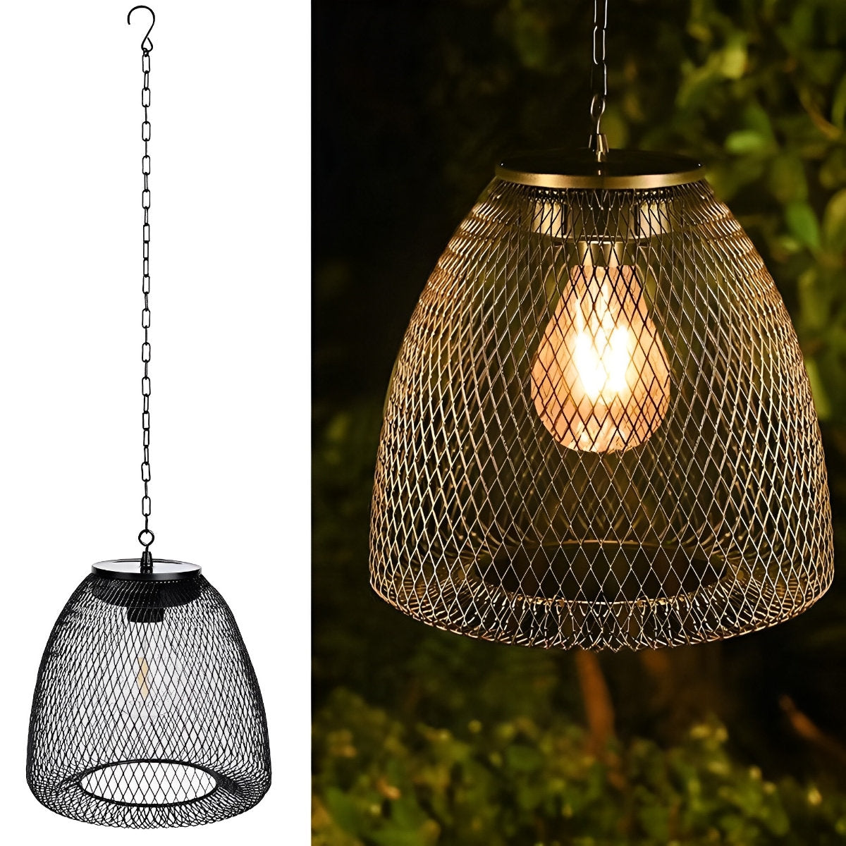 Waterproof Solar Bell Shaped Outdoor Lanterns Pendant Lights