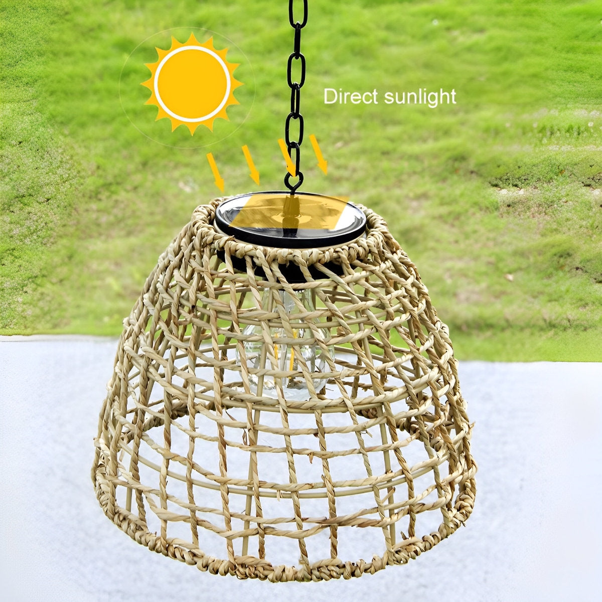 Waterproof Solar Bell Shaped Outdoor Lanterns Pendant Lights